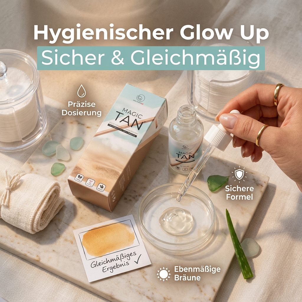 Hygienische Selbstbräunungslösung: sicher gleichmäßig bräunen