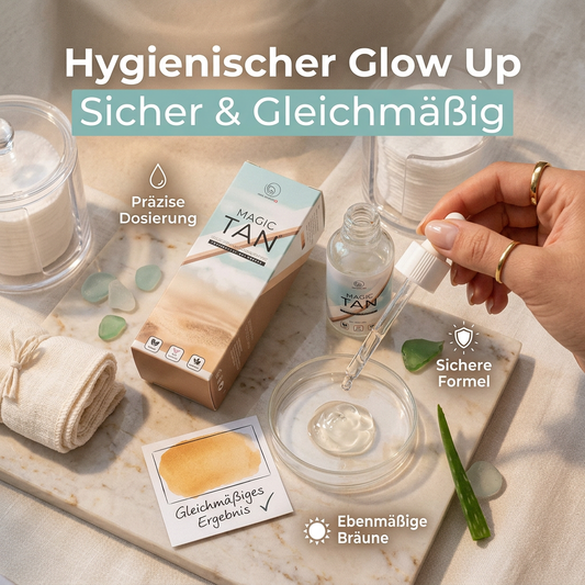 Hygienische Selbstbräunungslösung: sicher gleichmäßig bräunen