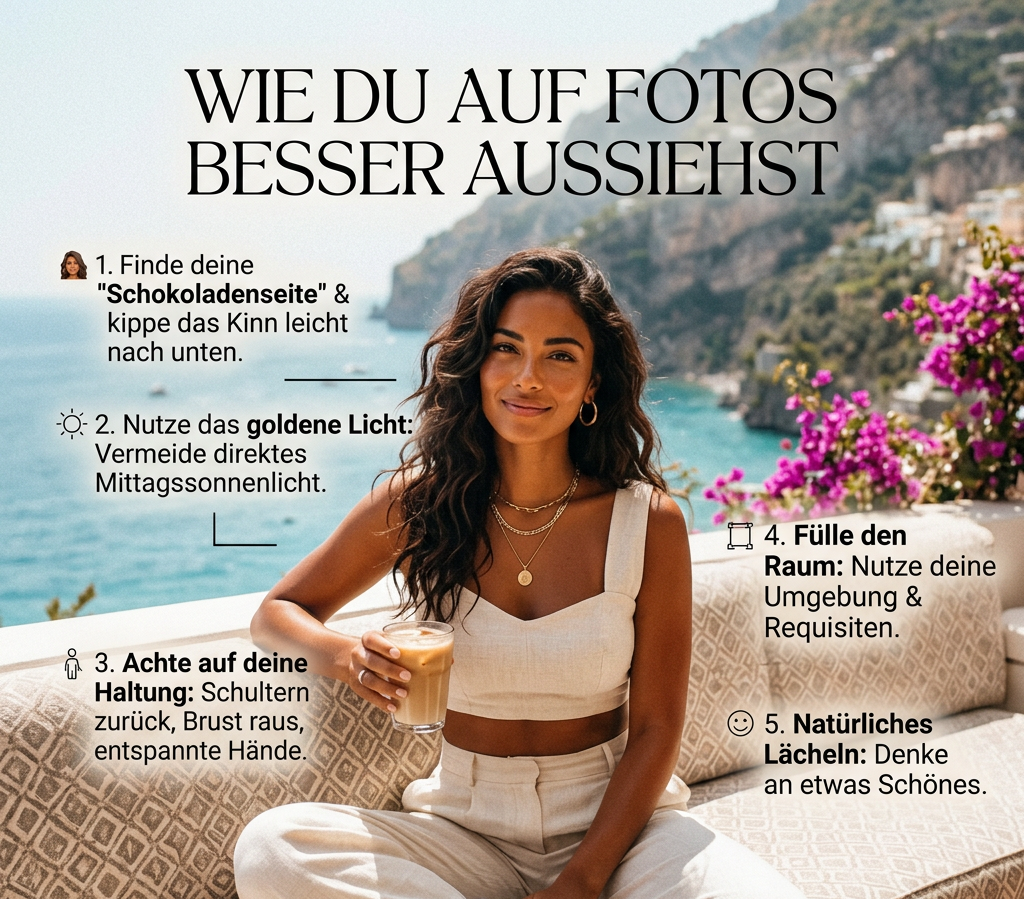 Wie du auf Fotos besser aussiehst: Eine Anleitung