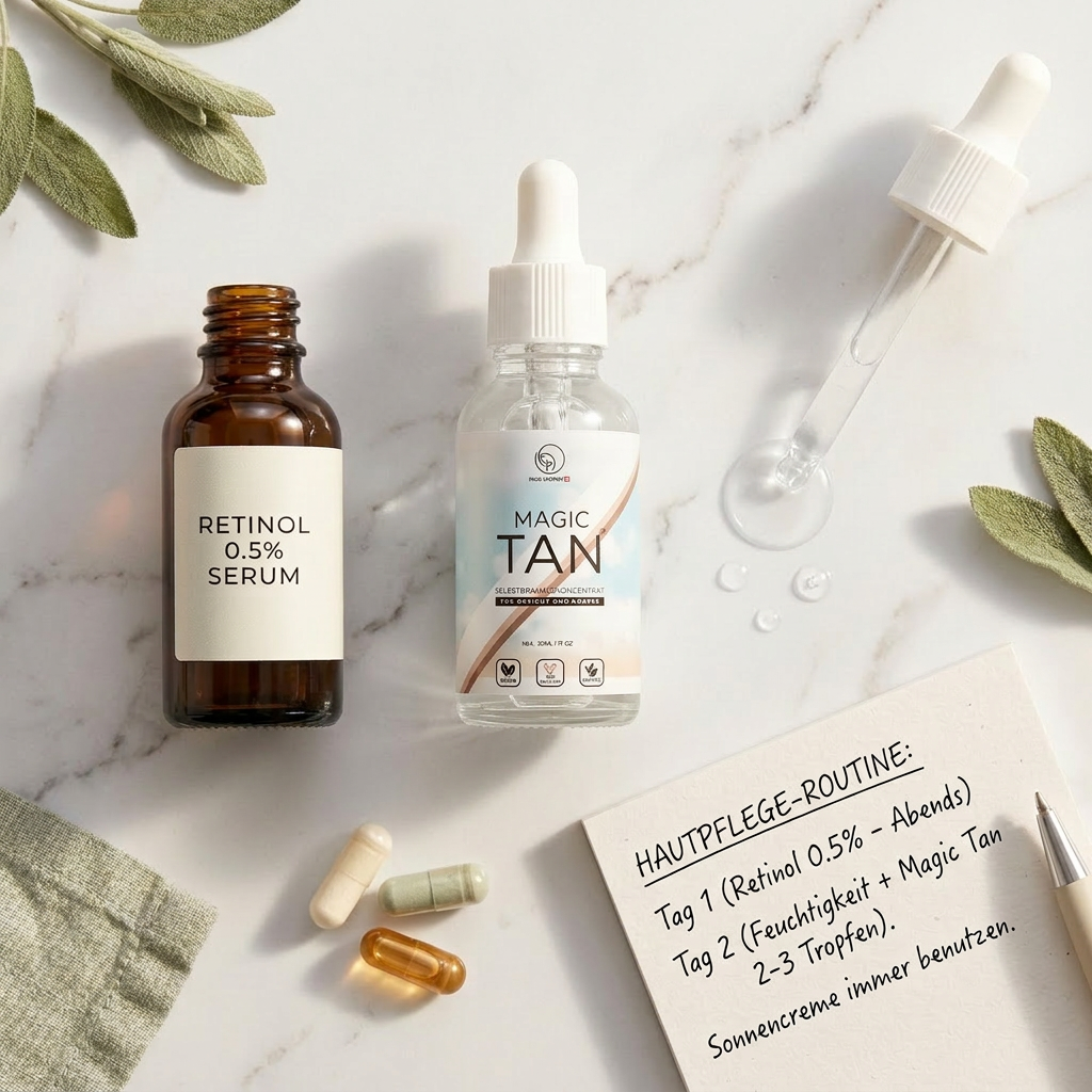 Kann man Retinol und Selbstbräuner zusammen verwenden?