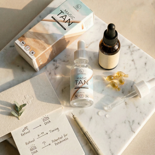 Retinol mit Selbstbräuner kombinieren: Timing, pH-Wert & Routine