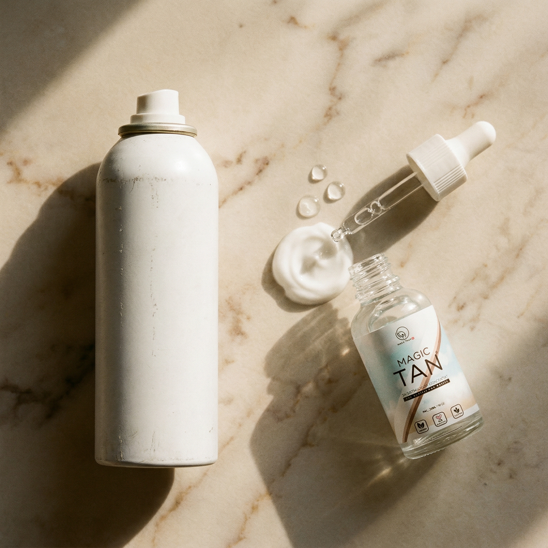 Selbstbräuner Drops im Test: Tropfen vs. Spray vs. Mousse
