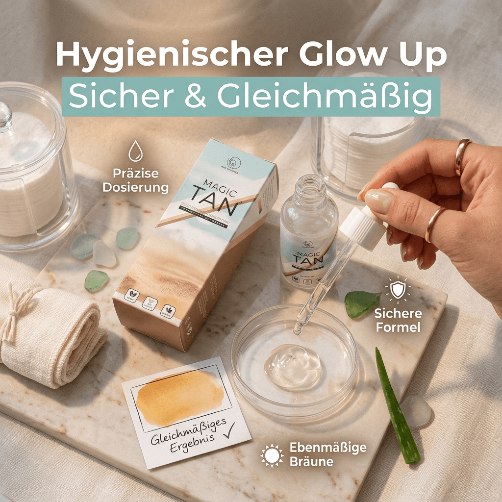 Hygienische Selbstbräunungslösung: sicher gleichmäßig bräunen - Magic Tan®