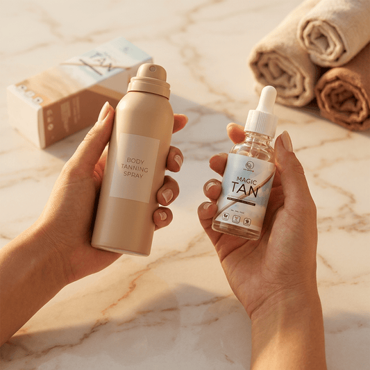 Von Tropfen bis Spray: Eine umfassende Erklärung der Bräunungstechniken - Magic Tan®