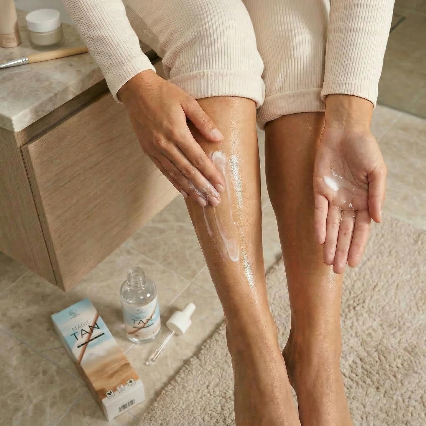 Magic Tan® Drops 3X Set (Jahresvorrat) — Selbstbräuner Konzentrat zum Mischen mit deiner Creme - Natürliche Bräune für Gesicht & Körper | Vegan