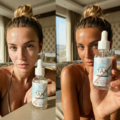 Magic Tan® Drops 3X Set (Jahresvorrat) — Selbstbräuner Konzentrat zum Mischen mit deiner Creme - Natürliche Bräune für Gesicht & Körper | Vegan